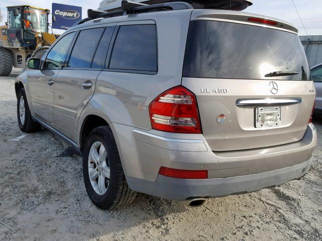 4JGBF71E37A208528 - 2007 MERCEDES-BENZ GL 450 4MA SILVER photo 3