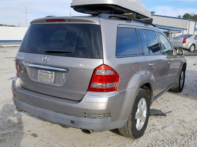 4JGBF71E37A208528 - 2007 MERCEDES-BENZ GL 450 4MA SILVER photo 4