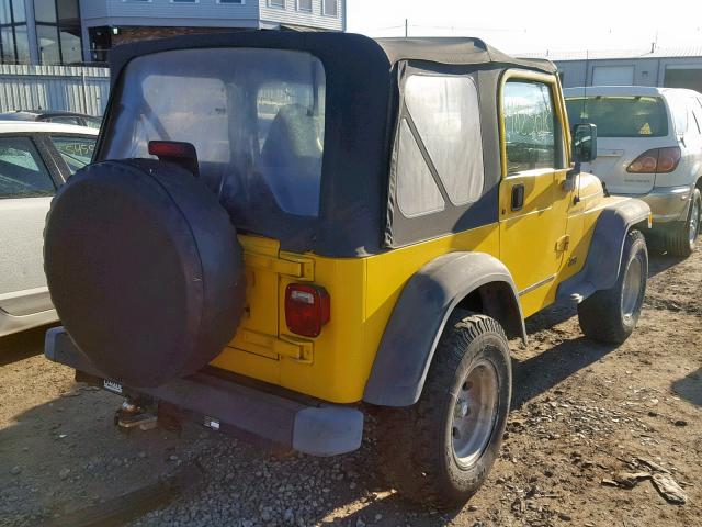 1J4FA29P7YP787285 - 2000 JEEP WRANGLER / YELLOW photo 4