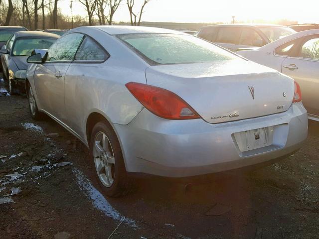 1G2ZH17N194110251 - 2009 PONTIAC G6 GT SILVER photo 3