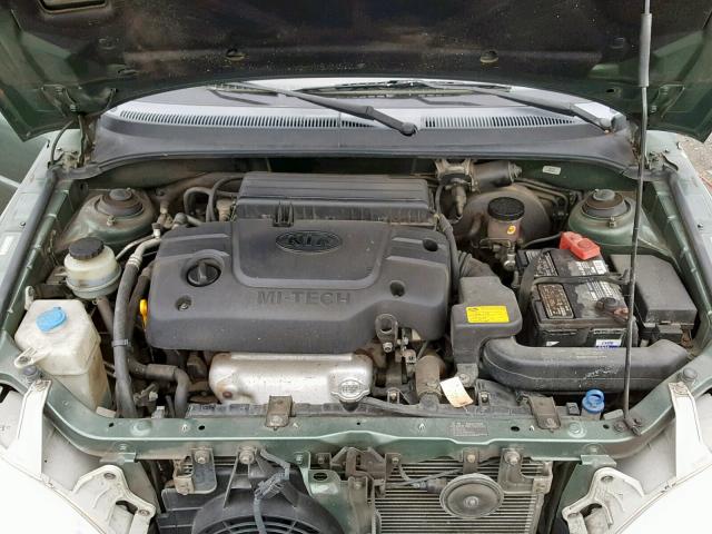 KNADC123126093856 - 2002 KIA RIO GREEN photo 7