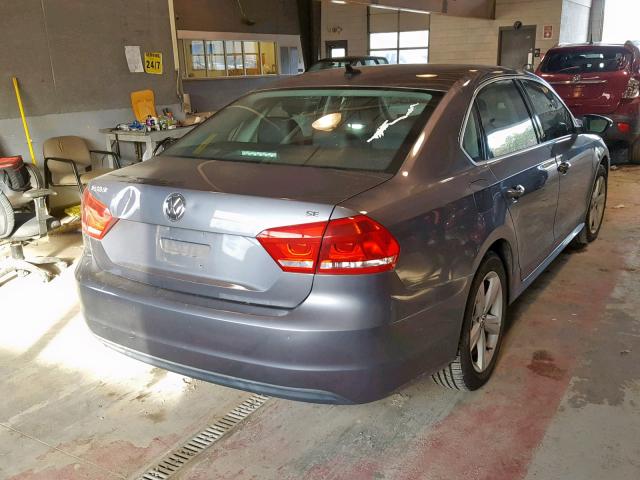 1VWBP7A36CC092687 - 2012 VOLKSWAGEN PASSAT SE GRAY photo 4