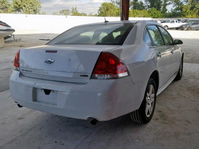 2G1WB5E3XE1147256 - 2014 CHEVROLET IMPALA LIM WHITE photo 4