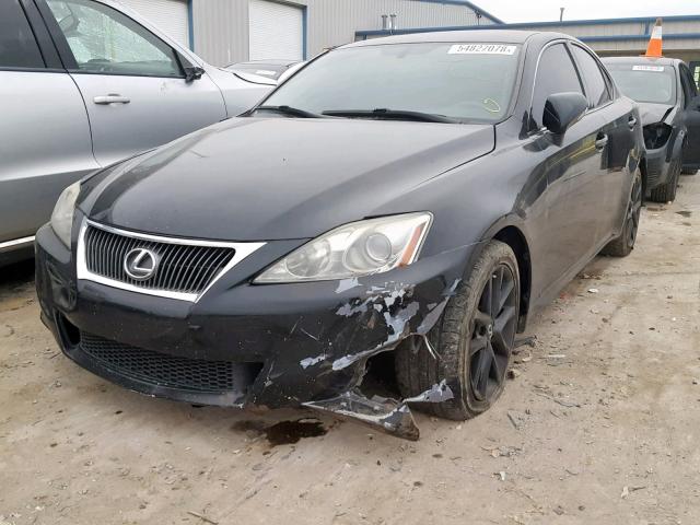 JTHBF5C20C5158958 - 2012 LEXUS IS 250 BLACK photo 2