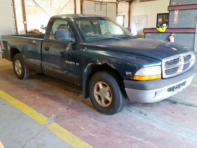 1B7FL26X1VS226092 - 1997 DODGE DAKOTA GREEN photo 1