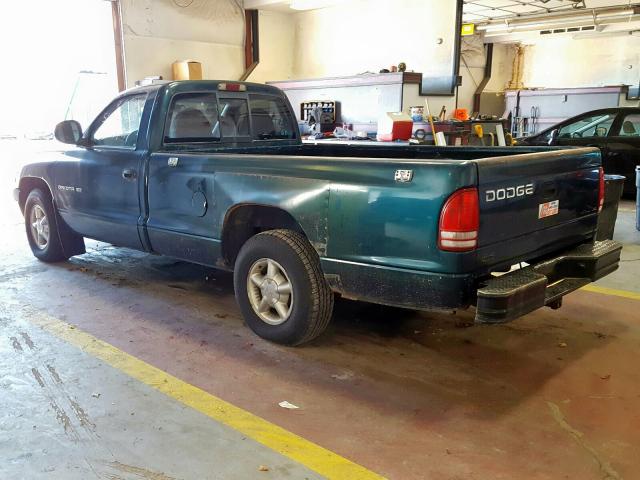 1B7FL26X1VS226092 - 1997 DODGE DAKOTA GREEN photo 3