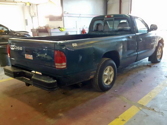 1B7FL26X1VS226092 - 1997 DODGE DAKOTA GREEN photo 4