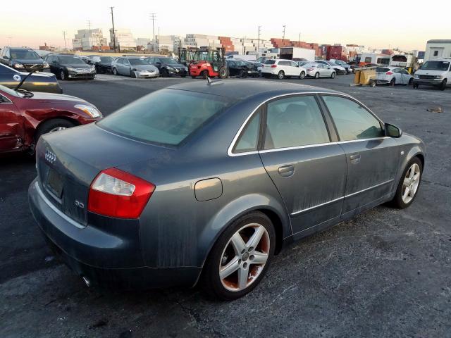 WAUJT68E15A049902 - 2005 AUDI A4 3.0 GRAY photo 4