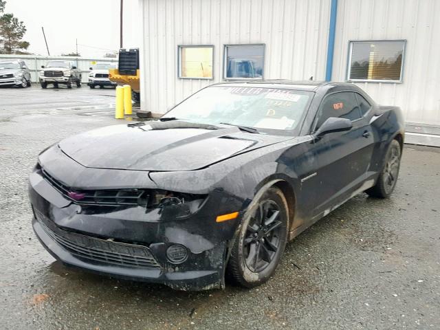 2G1FA1E37E9192216 - 2014 CHEVROLET CAMARO LS BLACK photo 2