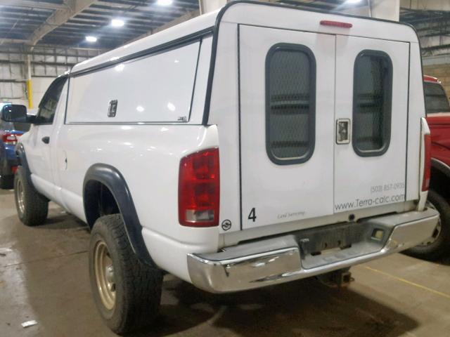 3D7KU26694G145663 - 2004 DODGE RAM 2500 S WHITE photo 3