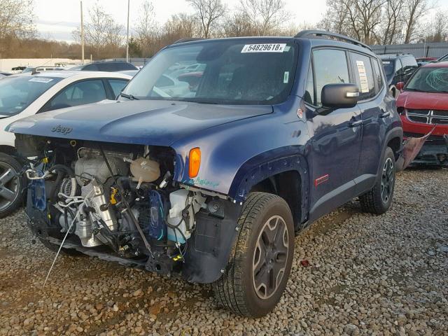 ZACCJBCT9GPD05660 - 2016 JEEP RENEGADE T BLUE photo 2