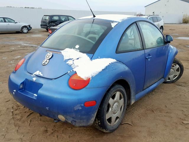 3VWBB61C4WM002898 - 1998 VOLKSWAGEN NEW BEETLE BLUE photo 4