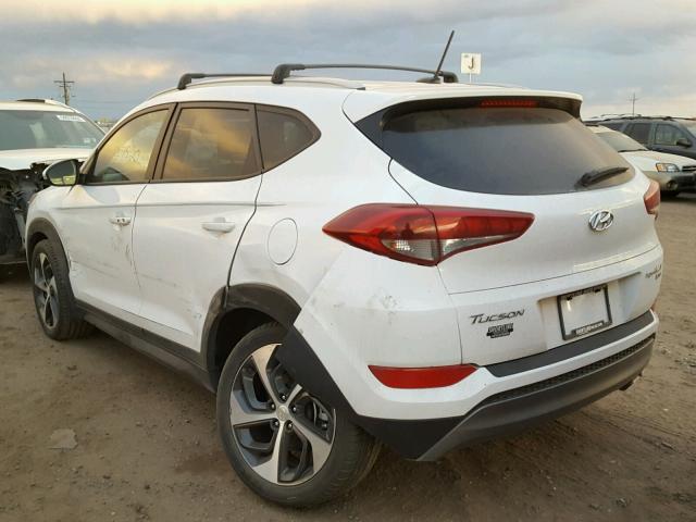 KM8J3CA28GU249884 - 2016 HYUNDAI TUCSON LIM WHITE photo 3