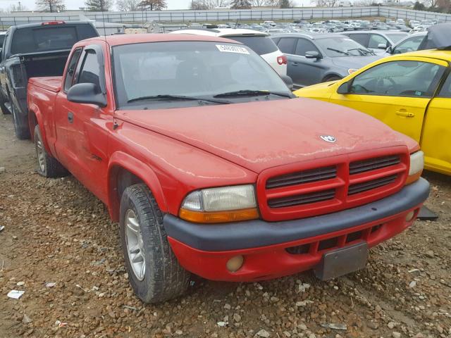 1B7GL22X91S175249 - 2001 DODGE DAKOTA RED photo 1