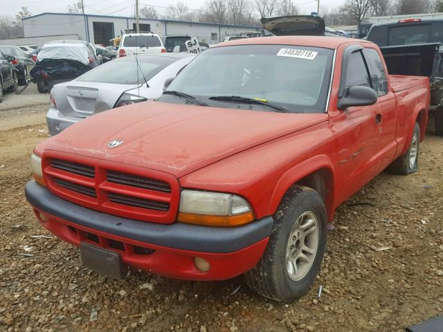 1B7GL22X91S175249 - 2001 DODGE DAKOTA RED photo 2