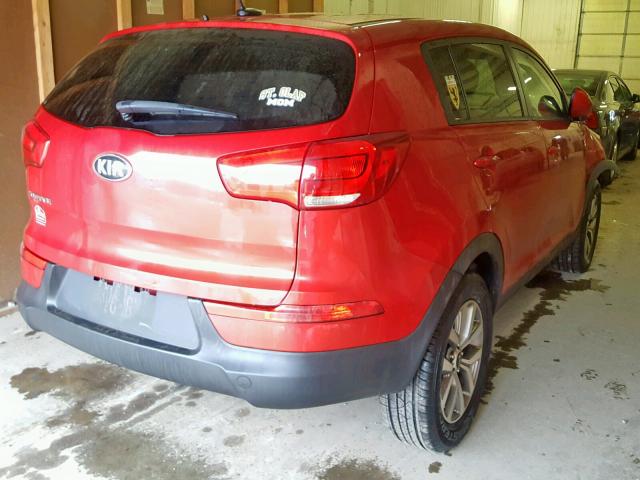 KNDPBCAC4F7769524 - 2015 KIA SPORTAGE L RED photo 4