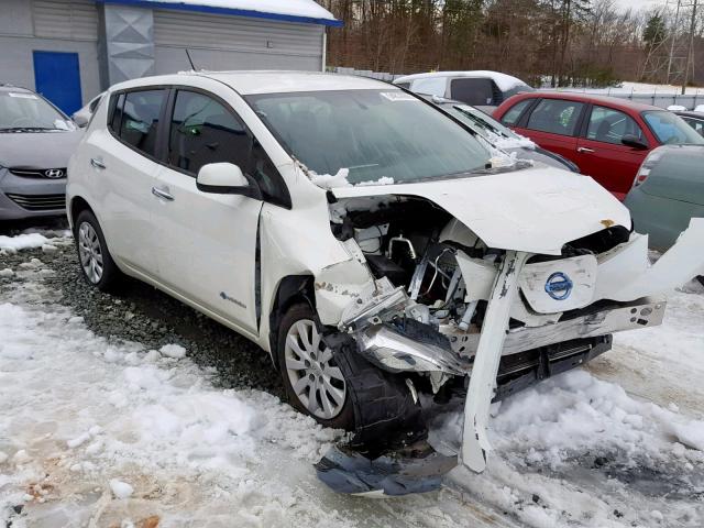 1N4AZ0CP2FC313020 - 2015 NISSAN LEAF S WHITE photo 1