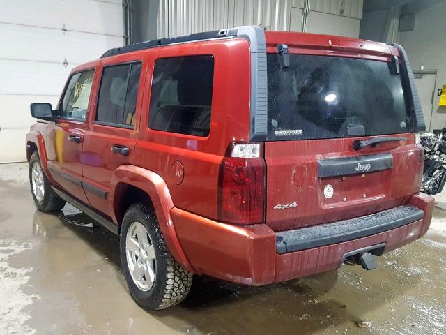 1J8HG48K06C195626 - 2006 JEEP COMMANDER RED photo 3