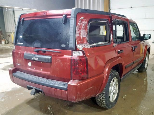 1J8HG48K06C195626 - 2006 JEEP COMMANDER RED photo 4