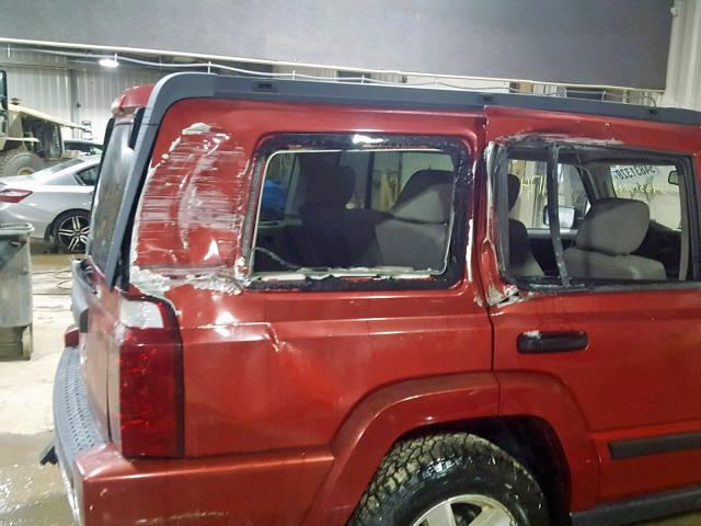 1J8HG48K06C195626 - 2006 JEEP COMMANDER RED photo 9