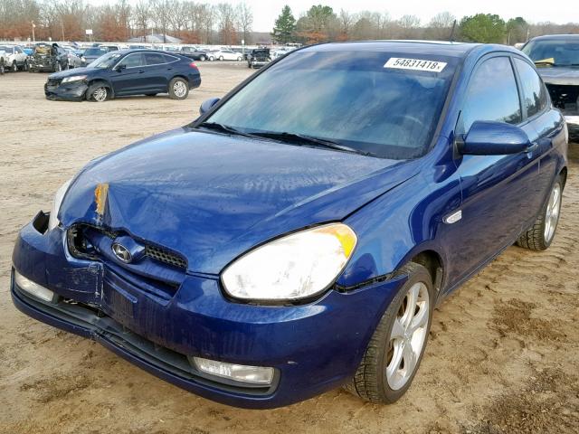 KMHCN36C29U126167 - 2009 HYUNDAI ACCENT SE BLUE photo 2