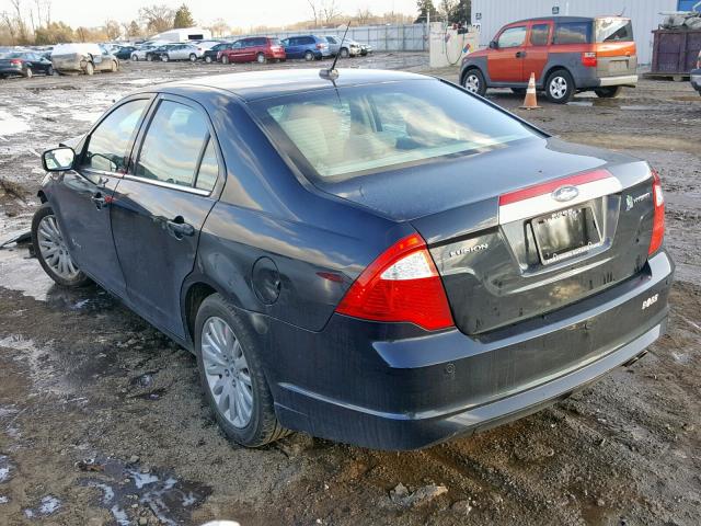 3FADP0L39BR288466 - 2011 FORD FUSION HYB BLACK photo 3