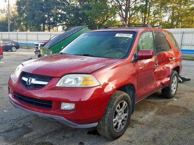 2HNYD18675H536236 - 2005 ACURA MDX TOURIN RED photo 2