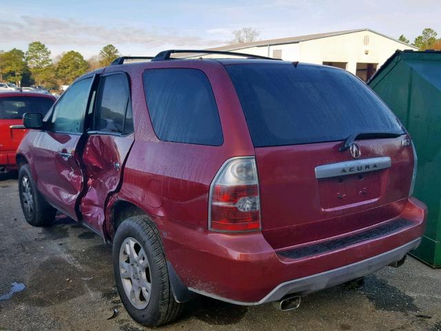 2HNYD18675H536236 - 2005 ACURA MDX TOURIN RED photo 3