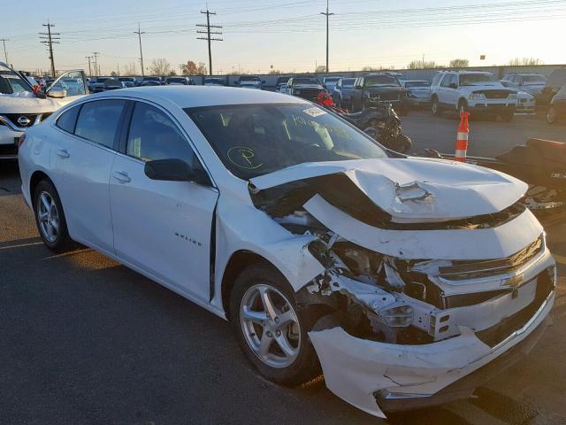 1G1ZB5ST4JF222490 - 2018 CHEVROLET MALIBU LS WHITE photo 1