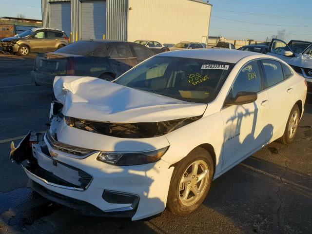 1G1ZB5ST4JF222490 - 2018 CHEVROLET MALIBU LS WHITE photo 2