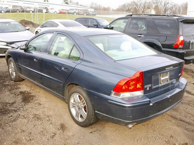 YV1RS592682675249 - 2008 VOLVO S60 2.5T BLUE photo 3