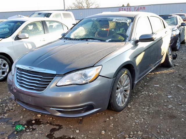 1C3CCBAB7CN152417 - 2012 CHRYSLER 200 LX GRAY photo 2