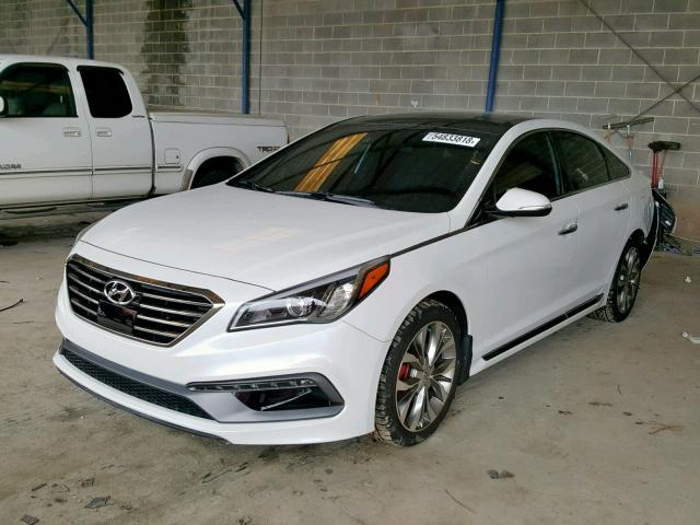 5NPE34AB2FH254518 - 2015 HYUNDAI SONATA SPO WHITE photo 2