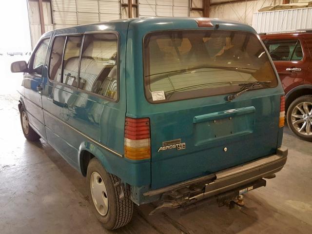 1FMCA11U2RZB03023 - 1994 FORD AEROSTAR GREEN photo 3