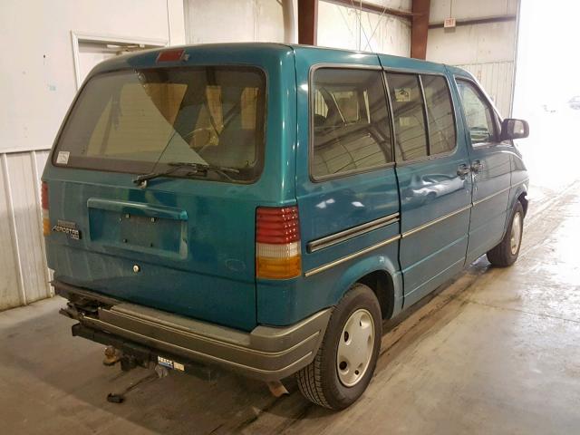 1FMCA11U2RZB03023 - 1994 FORD AEROSTAR GREEN photo 4