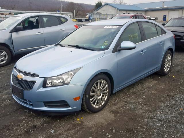 1G1PK5S95B7178717 - 2011 CHEVROLET CRUZE ECO BLUE photo 2