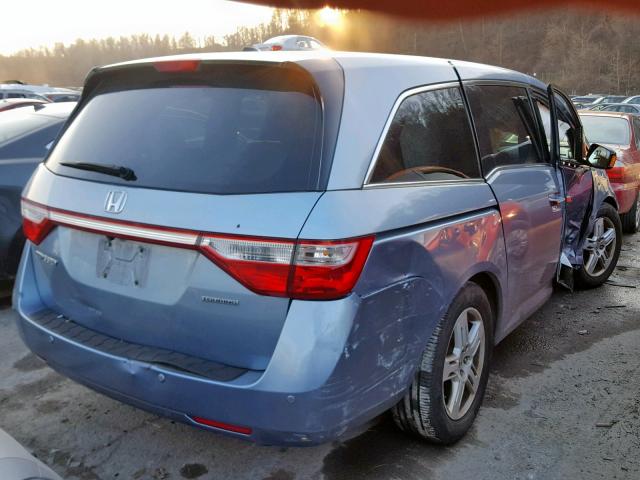 5FNRL5H99DB044374 - 2013 HONDA ODYSSEY TO BLUE photo 4