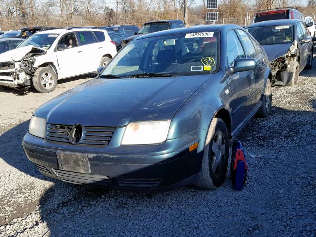 3VWSK69MX2M171279 - 2002 VOLKSWAGEN JETTA GLS TEAL photo 2