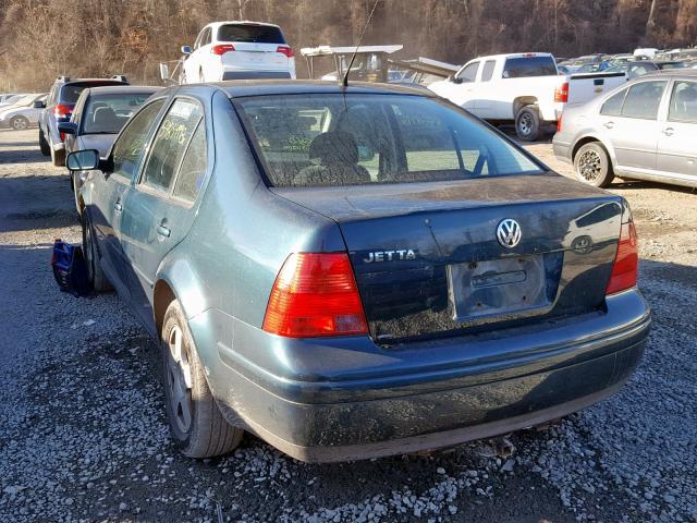 3VWSK69MX2M171279 - 2002 VOLKSWAGEN JETTA GLS TEAL photo 3