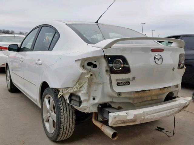 JM1BK123851348839 - 2005 MAZDA 3 S WHITE photo 3