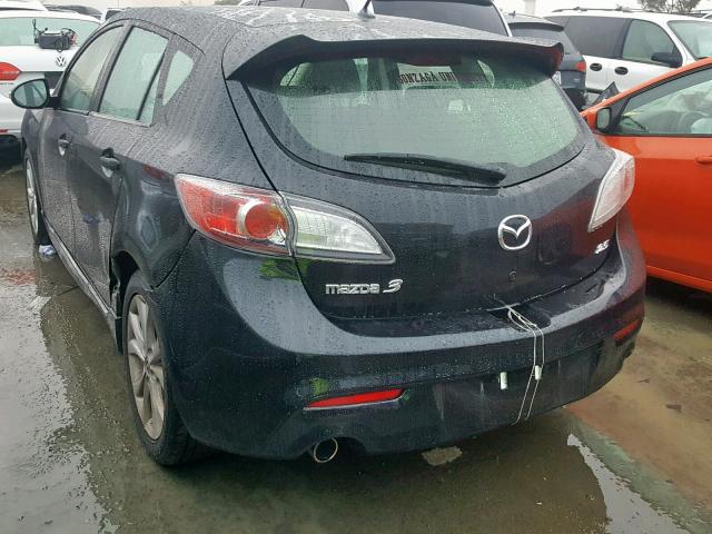 JM1BL1H66A1203677 - 2010 MAZDA 3 S BLACK photo 3