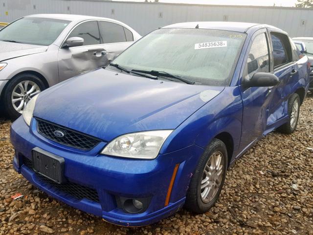 1FAFP34N36W219625 - 2006 FORD FOCUS ZX4 BLUE photo 2