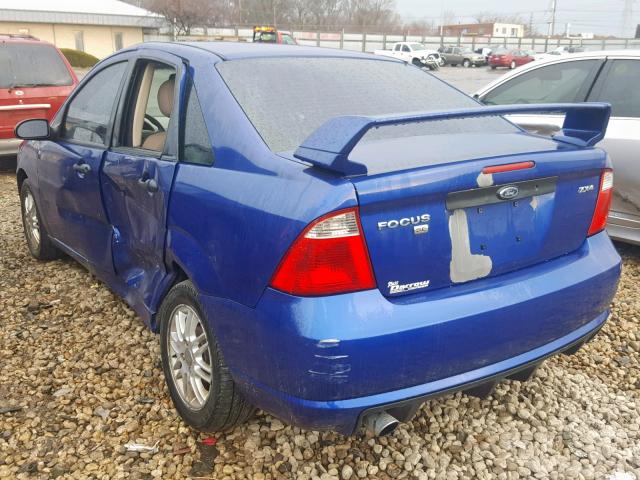 1FAFP34N36W219625 - 2006 FORD FOCUS ZX4 BLUE photo 3