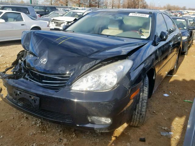 JTHBA30G040014683 - 2004 LEXUS ES 330 BLACK photo 2