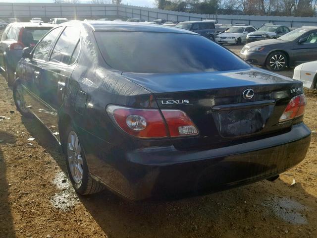 JTHBA30G040014683 - 2004 LEXUS ES 330 BLACK photo 3