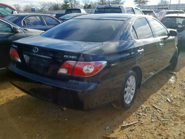 JTHBA30G040014683 - 2004 LEXUS ES 330 BLACK photo 4