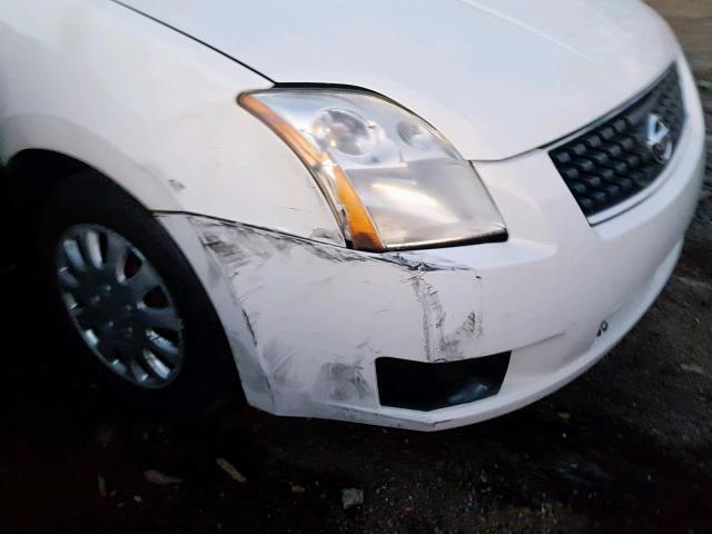 3N1AB61E37L673926 - 2007 NISSAN SENTRA 2.0 WHITE photo 9