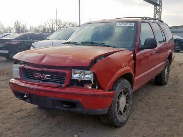 1GKDT13W2W2562885 - 1998 GMC JIMMY SLS RED photo 2