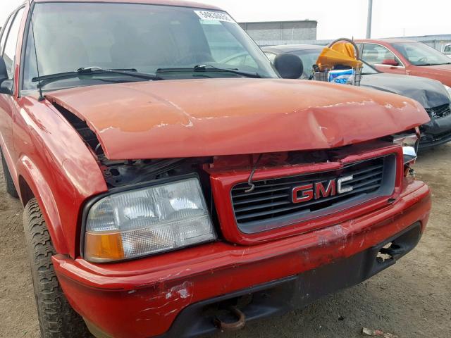 1GKDT13W2W2562885 - 1998 GMC JIMMY SLS RED photo 9