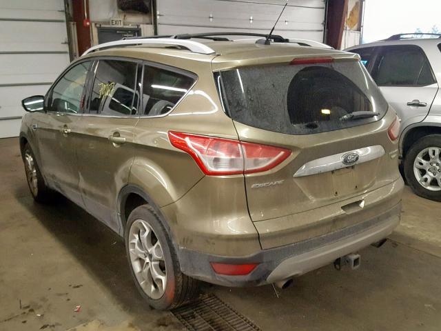 1FMCU9J9XEUA77165 - 2014 FORD ESCAPE TIT GREEN photo 3